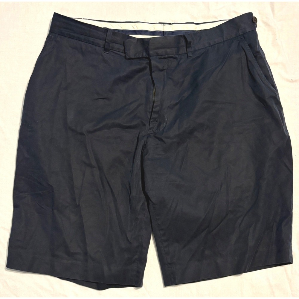 Polo Ralph Lauren Shorts Mens Silk Cotton Blend Size 36 Side Tabs Flat Front